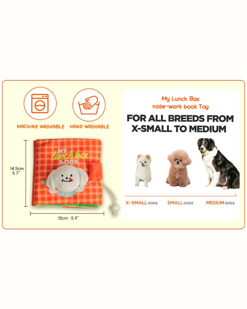 BITE ME Lunch Box Nosework Dog Book Plush Toy - Image 10