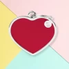 MY FAMILY Handmade Heart Tag In Really Red Custom Pet ID Tag