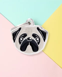 MY FAMILY For The Love Of A Pug Custom Pet ID Tag