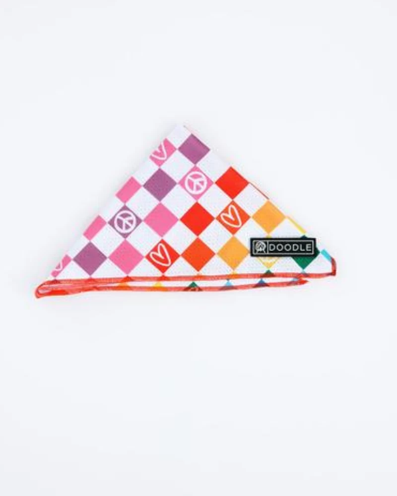 DOODLE PET DESIGN Cooling Dog Bandana In Pride Print - Image 2