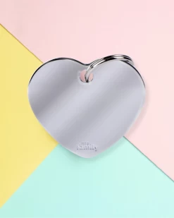 MY FAMILY Sweet Heart In Chrome Custom Pet ID Tag