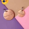 WOWIE GOODS Custom-Stamped Round Pet Name Tag In Copper, Brass, Or Aluminum (Custom/Drop-Ship)