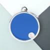 MY FAMILY Handmade Circle Tag In Blue Custom Pet ID Tag