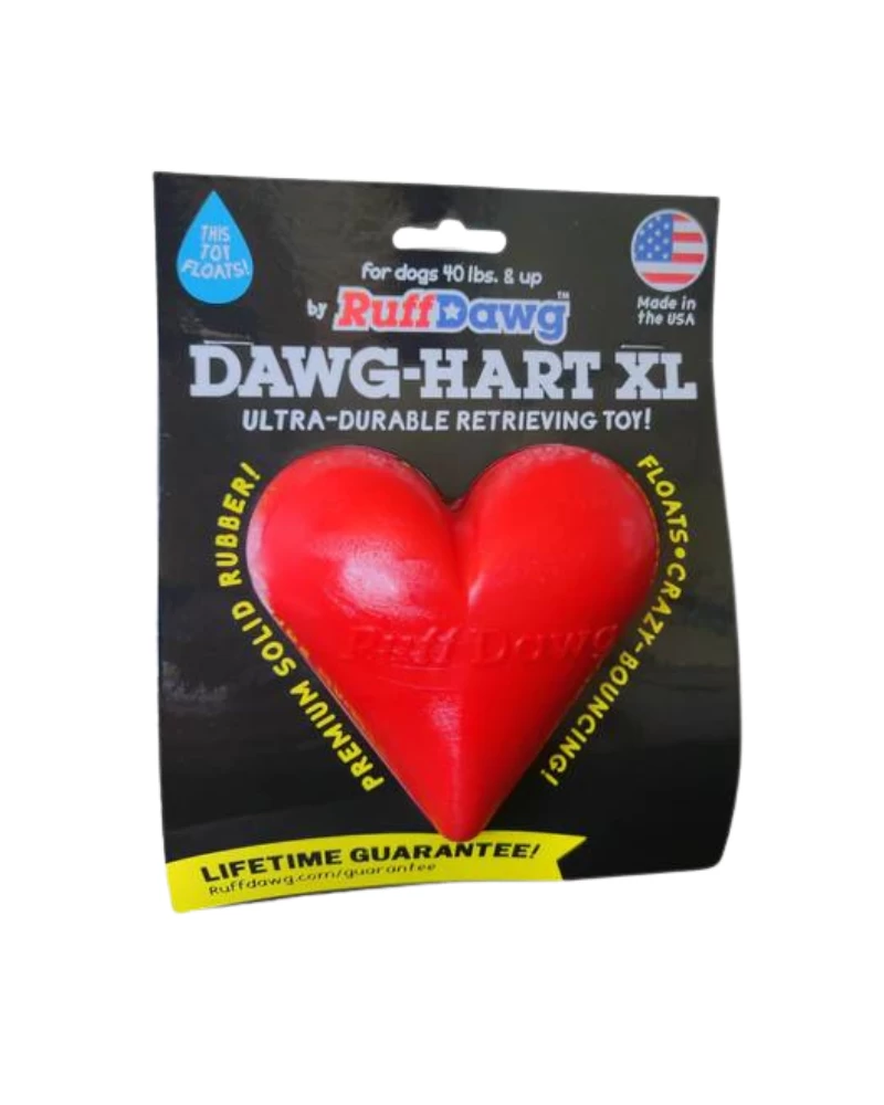 RUFF DAWG Dawg Heart Solid Rubber Dog Toy (Made In The USA) - Image 5
