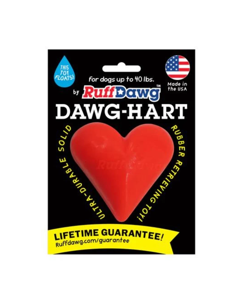 RUFF DAWG Dawg Heart Solid Rubber Dog Toy (Made In The USA) - Image 3
