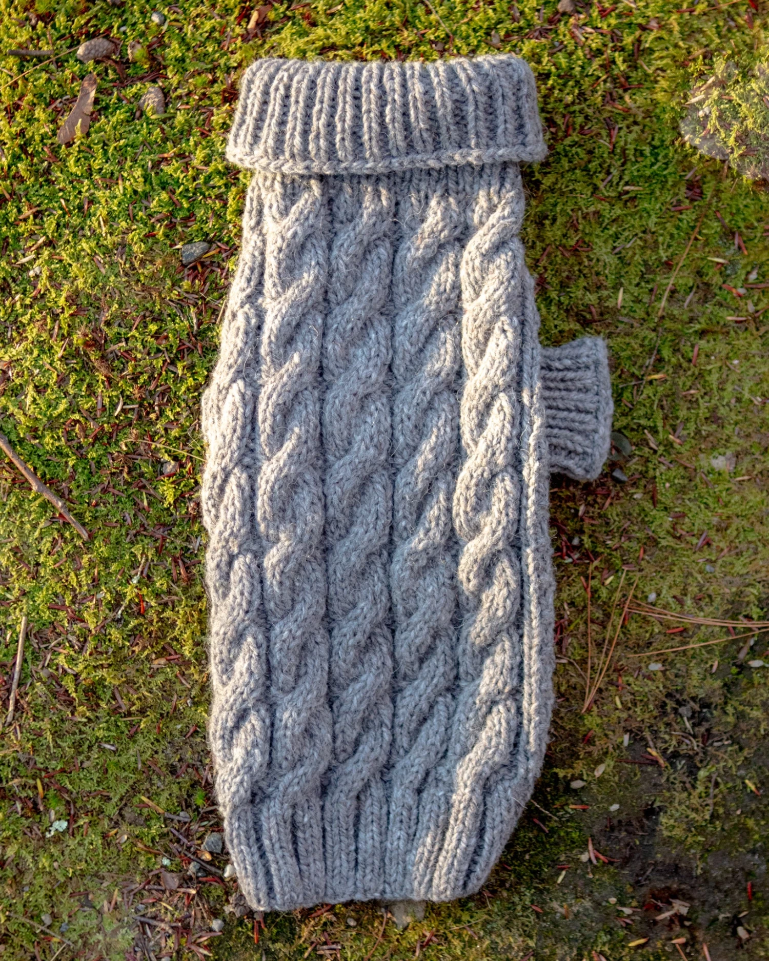 DOG & CO. COLLECTION Downtown Roll Neck Dog Sweater In Grey - Image 5