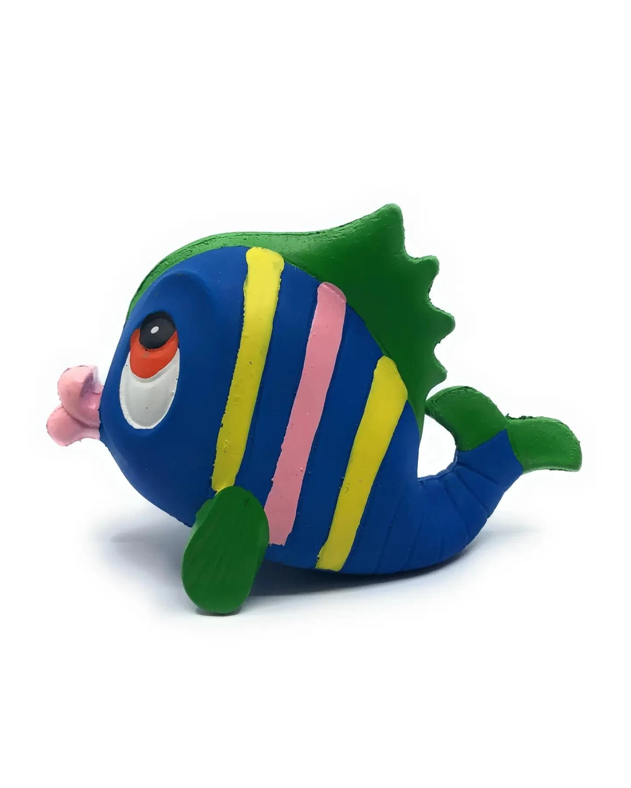 LANCO TOYS Multicolor Squeaky Rubber Fish Dog Toy - Image 3