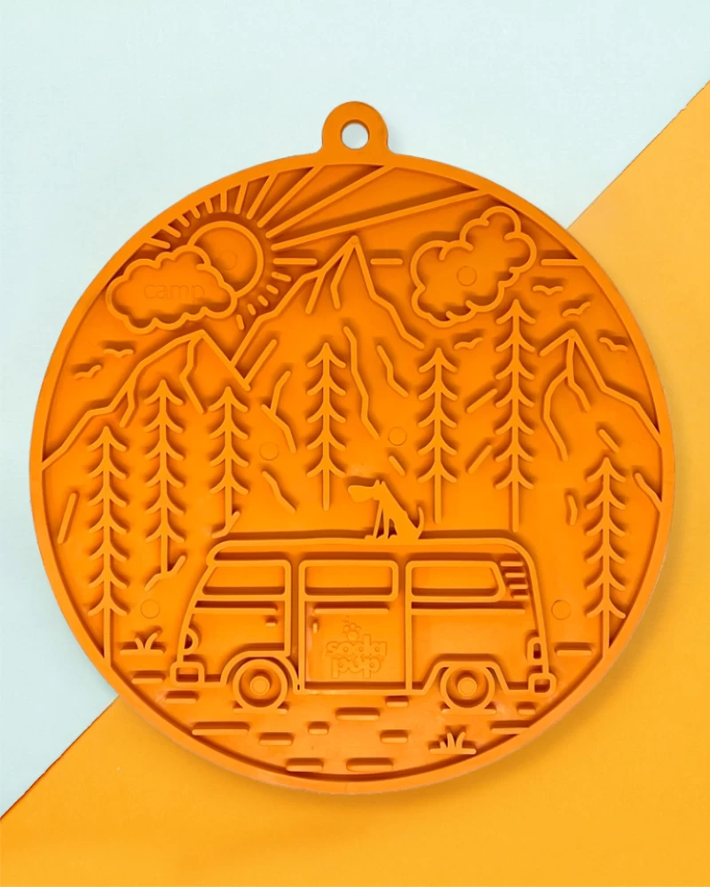 SODA PUP Camp Enrichment Lick Mat With Suction Cups (Made In The USA)