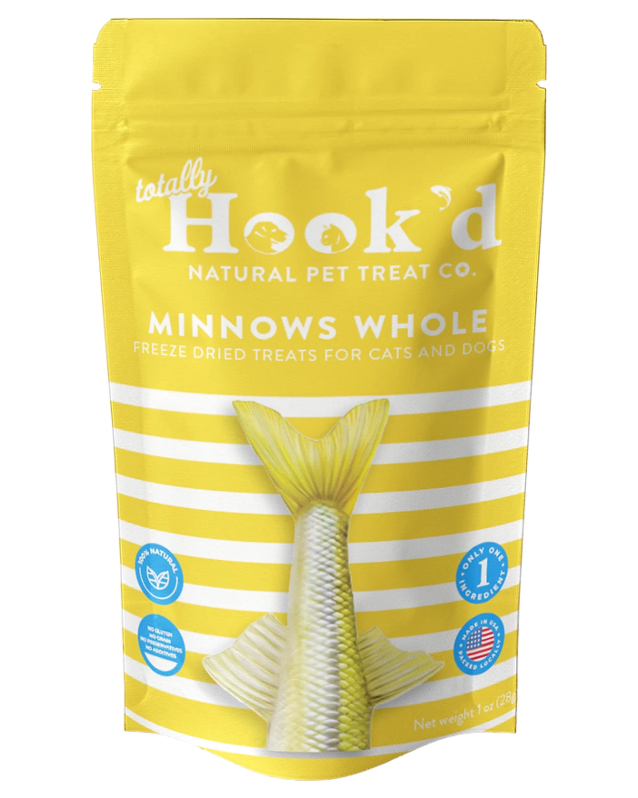 TOTALLY HOOK'D Natural Freeze-Dried Minnows Pet Treats (Made In The USA - Image 3