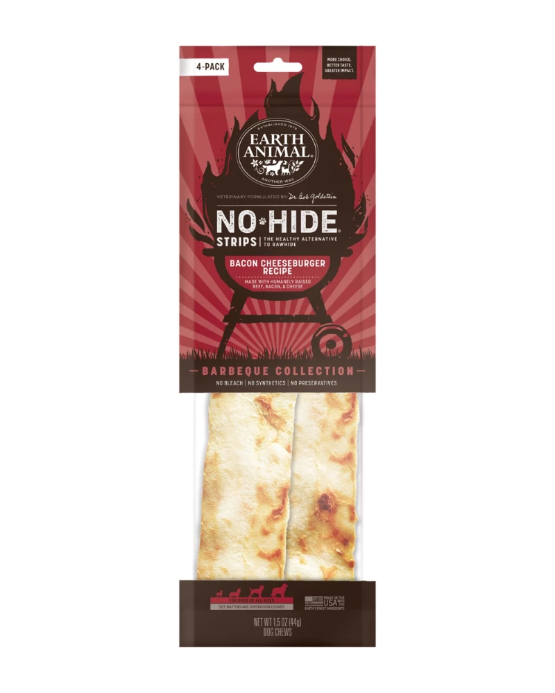 EARTH ANIMAL No-Hide Barbeque Collection Bacon Cheeseburger Strips