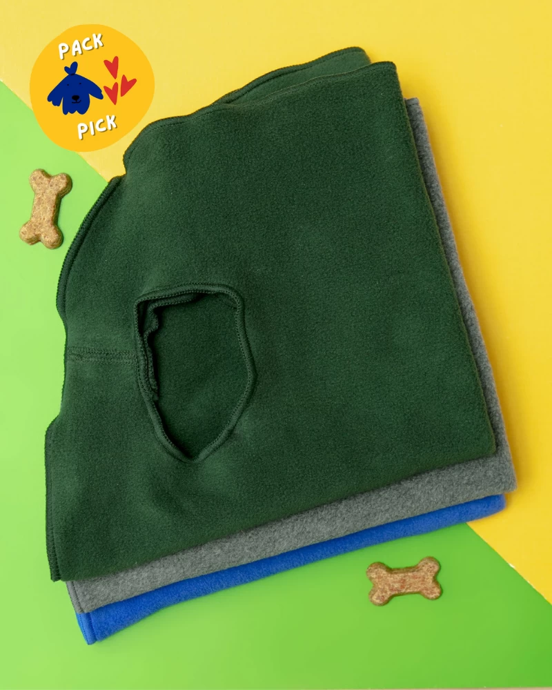 GOLD PAW Pullover Stretch Dog Fleece In Hunter Green