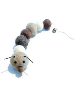 FRIENDSHEEP Brownie The Caterpillar Natural Wool Cat Toy