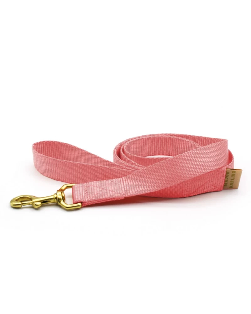 MAJOR DARLING Basic Nylon Dog Leash In Pink (Made In The USA) - Image 3