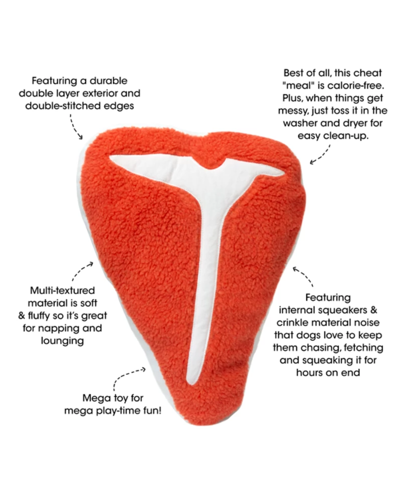 ROYAL PETS Mega BBQ Super Steak Plush Squeaky Dog Toy (20" In Length) - Image 5