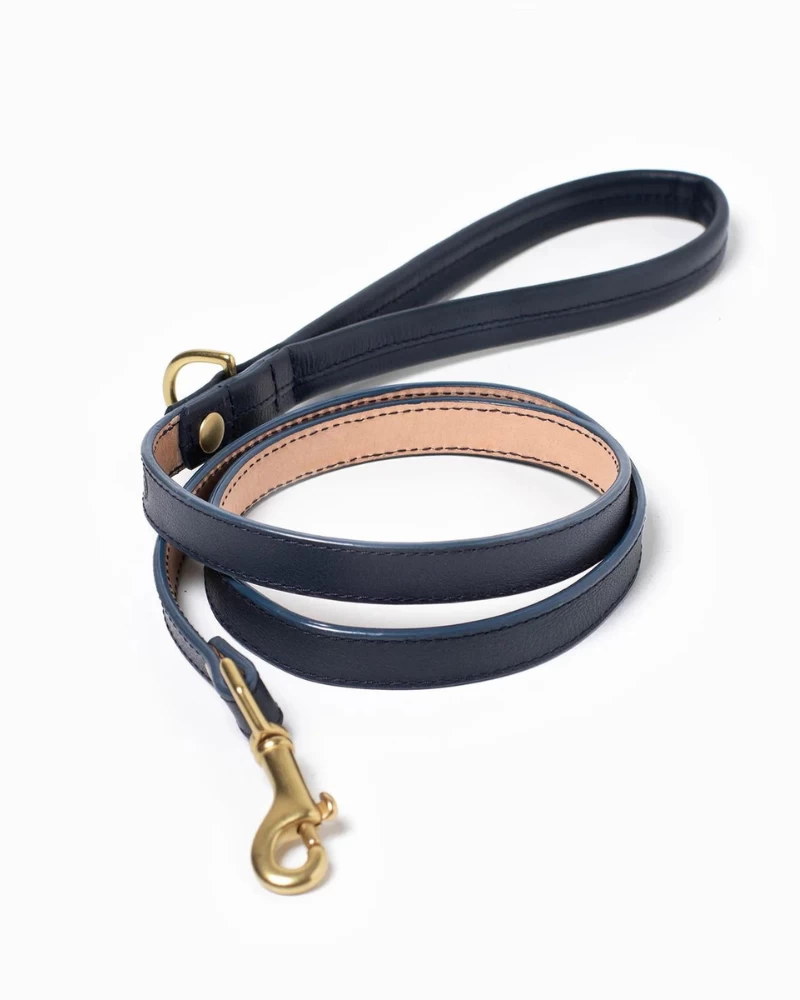 RAMONA FOR YOU Midnight Leather Dog Leash (Made In Guatemala)