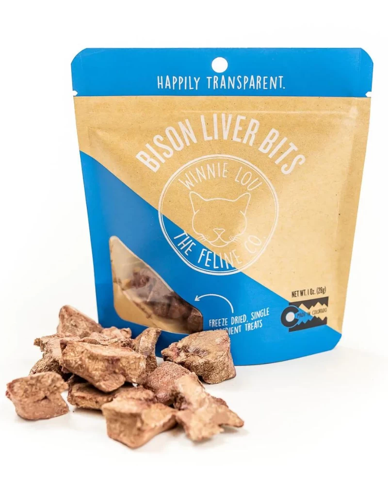 WINNIE LOU Bison Liver Bits Cat Treats - Image 3