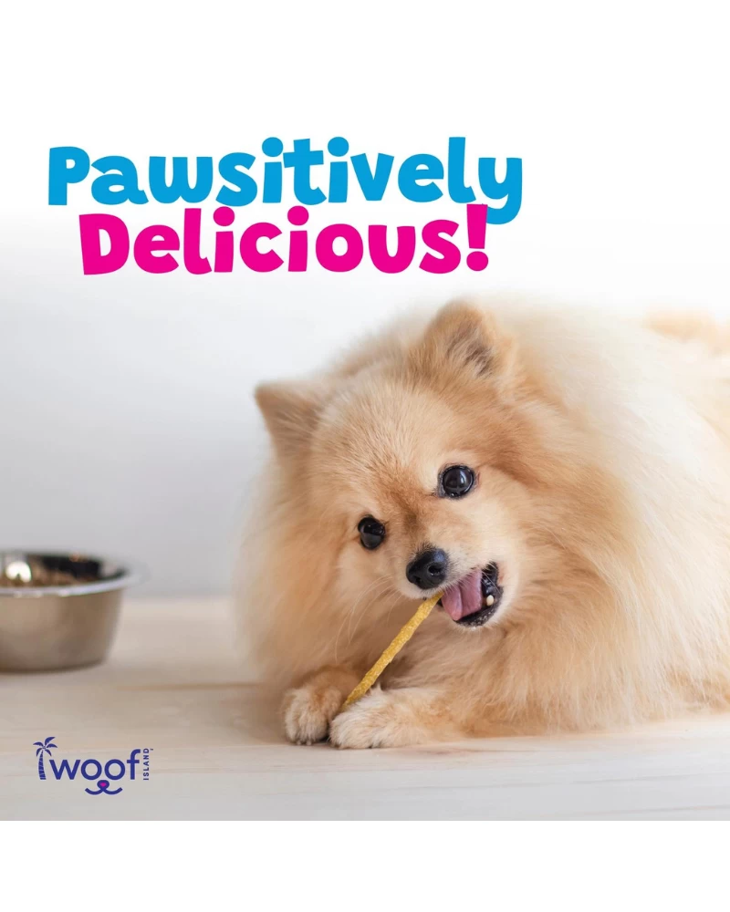 WOOF ISLAND All Natural Coconut Dog Twist Sticks Treat (12-Pack) - Image 3