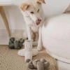 LAMBWOLF COLLECTIVE Nou Interactive Silent Dog Toy In Tan