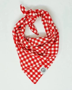 CAMP HOUND Red Gingham Picnic Dog Bandana (Made In The USA)