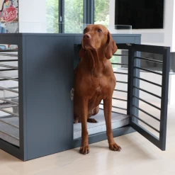 BOWSER'S PET PRODUCTS Moderno Dog Crate In Grey<br>(Direct Ship)