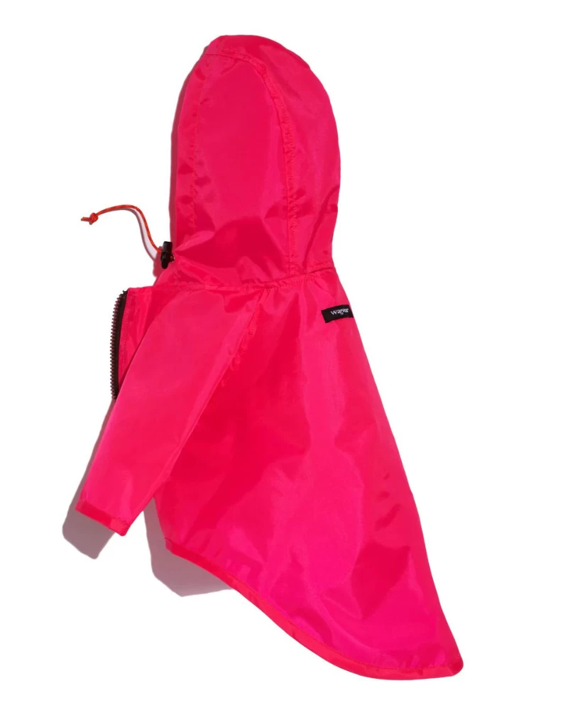 WAGWEAR Nylon Dog Rainbreaker In Neon Pink