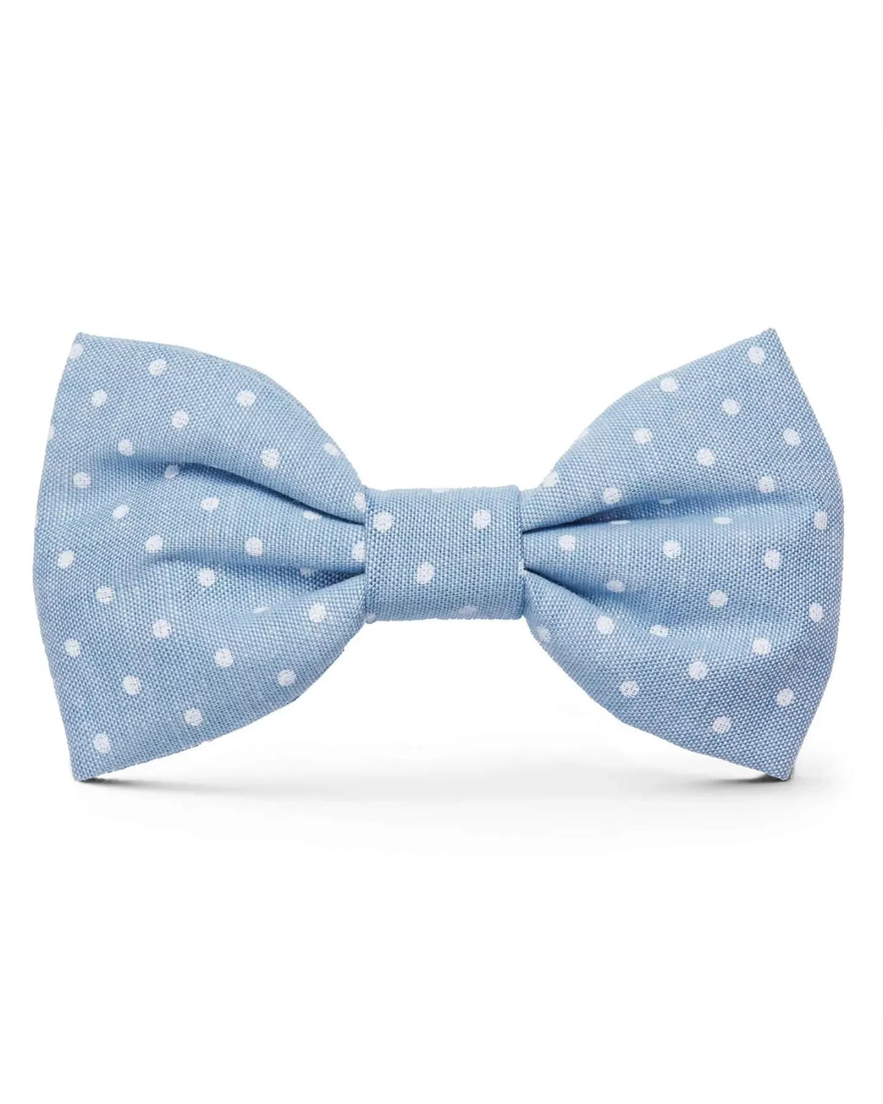 THE FOGGY DOG Chambray Dots Dog Bow Tie (Made In The USA) - Image 2