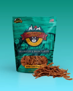 WILD MEADOW Adventure Shreds Alligator Dog Treat (Made In The USA)