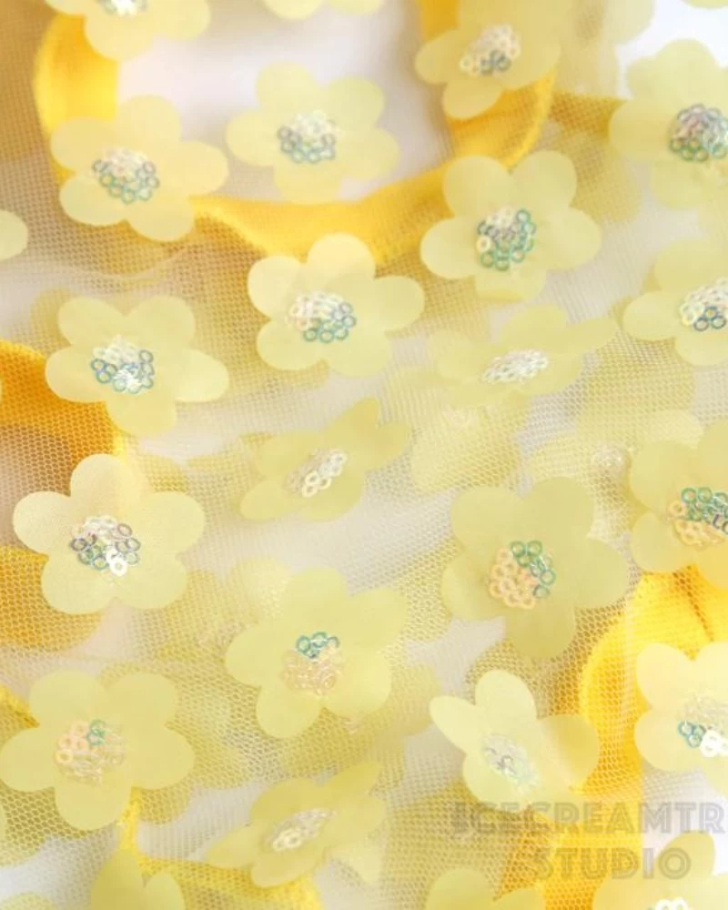 ICECREAMTREE STUDIO Flower Mesh Dog Shirt (Made In The USA) - Image 3