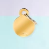 MY FAMILY Chic Circle In Golden Brass Custom Pet ID Tag