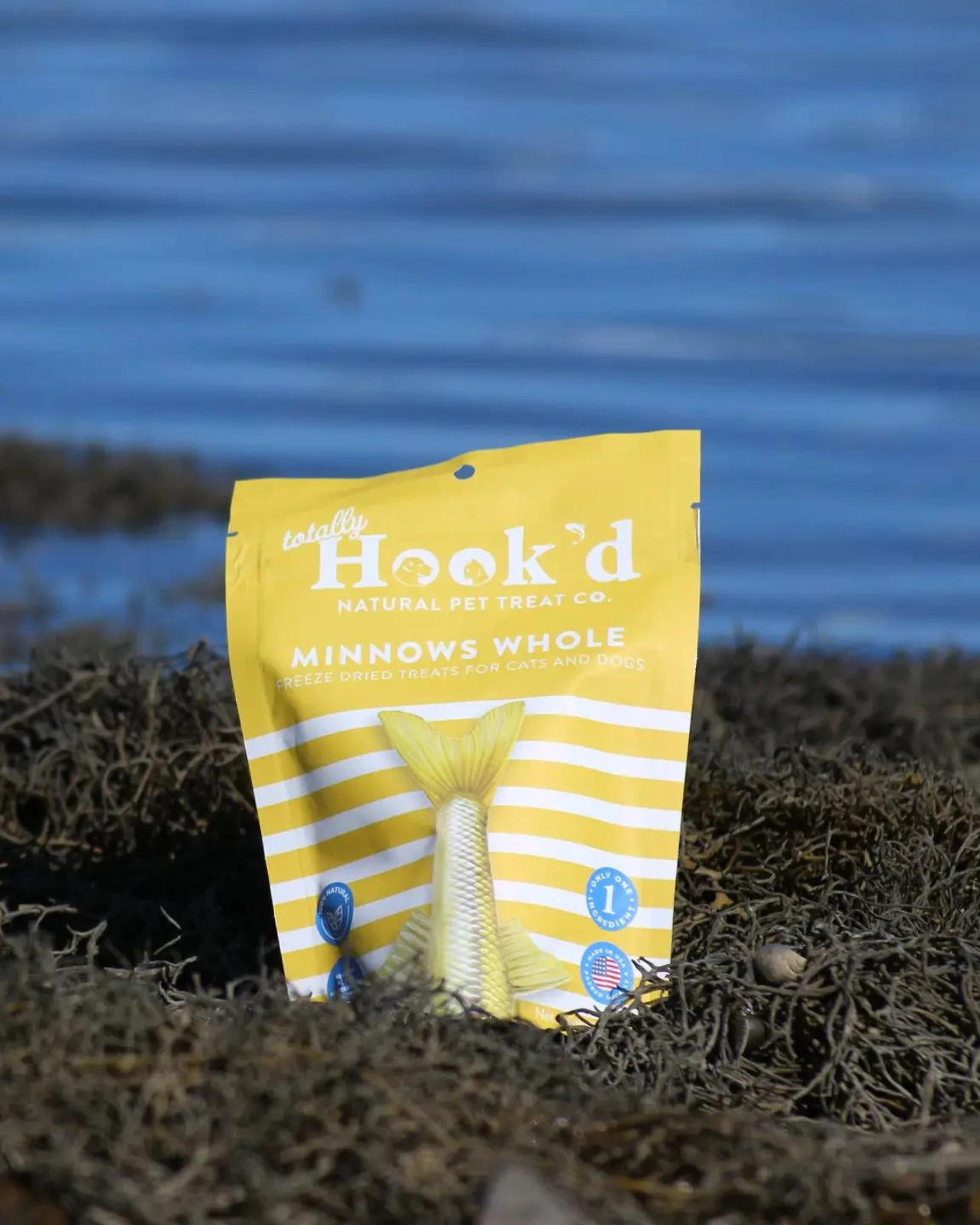 TOTALLY HOOK'D Natural Freeze-Dried Minnows Pet Treats (Made In The USA - Image 2