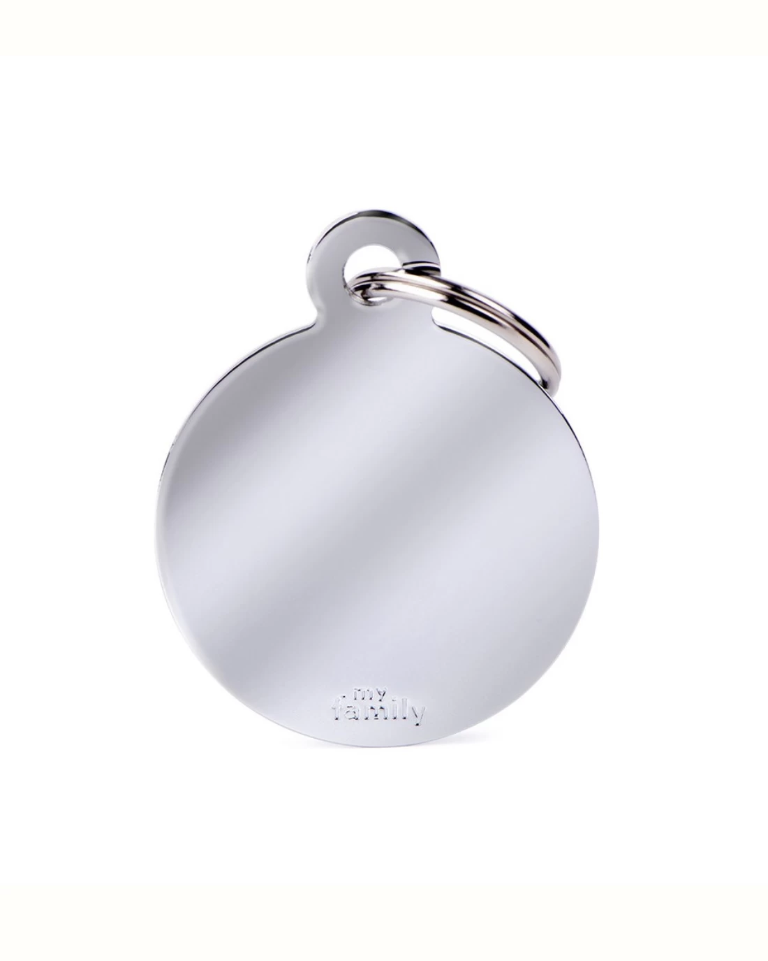 MY FAMILY Chic Circle Chrome Custom Pet ID Tag - Image 3