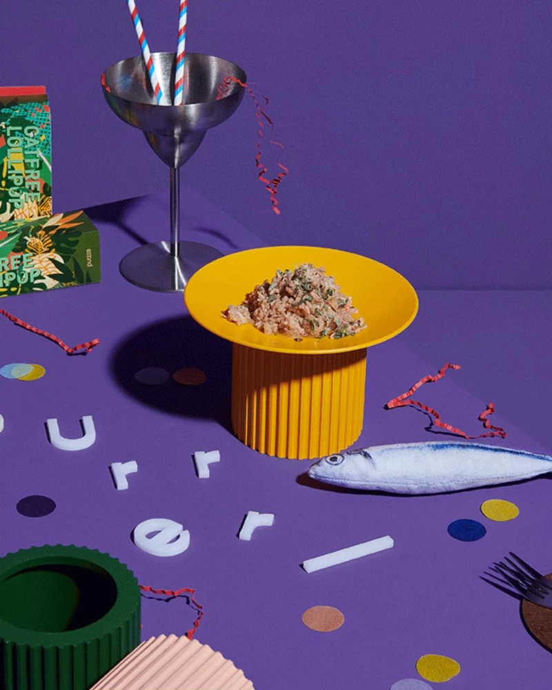 PURRRE Teeth Party Elevated Pet Feeder