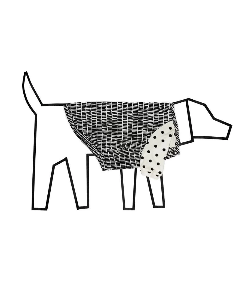 WARE OF THE DOG Geometric Print Dog T-Shirt (Made In The USA) - Image 4