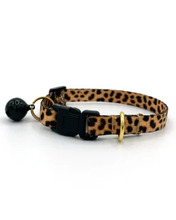 MAJOR DARLING Breakaway Cat Collar In Leopard (Made In The USA)