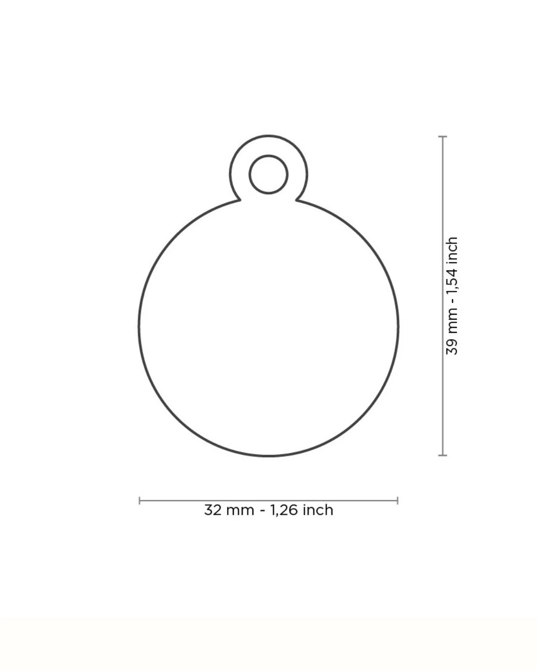 MY FAMILY Chic Circle In Golden Brass Custom Pet ID Tag - Image 5