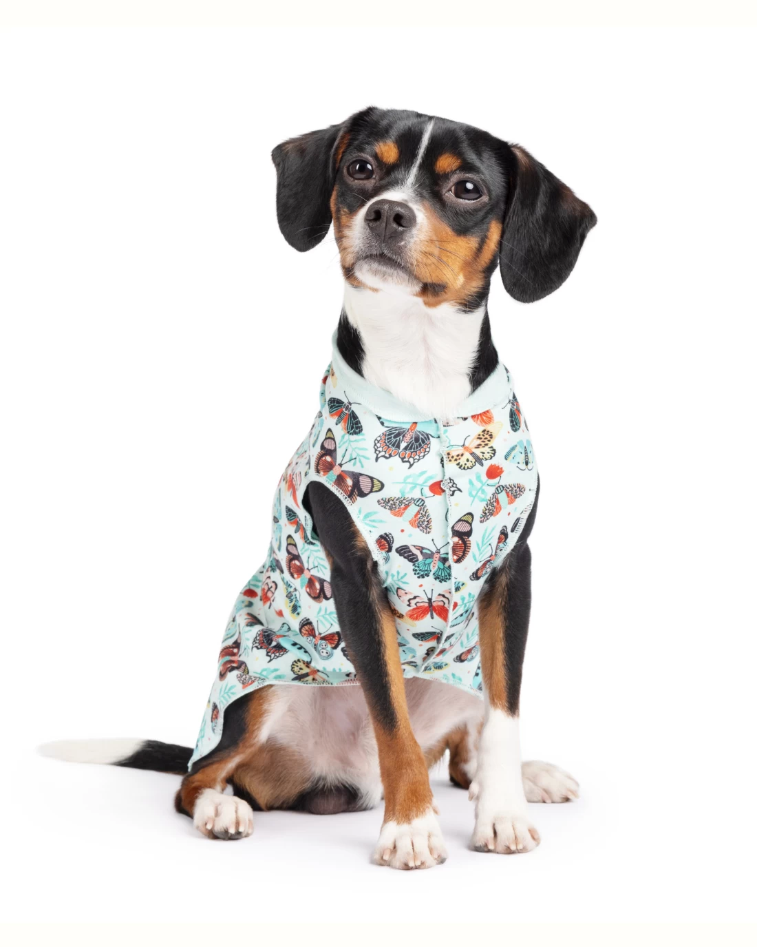 GOLD PAW Sun Shield Tee In Butterfly Print (Made In The USA) - Image 2