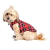 GOLD PAW Stretch Fleece In Red Tartan Plaid (Made In The USA)