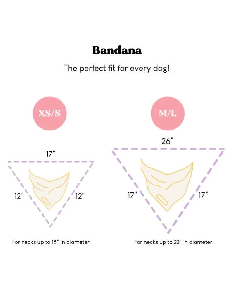 DOODLE PET DESIGN Cooling Dog Bandana In Bloom - Image 4