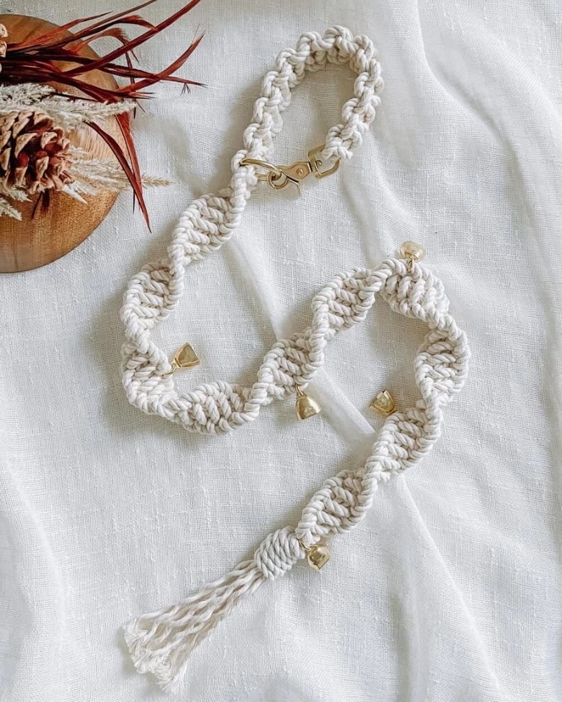 EMBER & IVORY Macrame Dog Potty Bells (Made In The USA) - Image 5