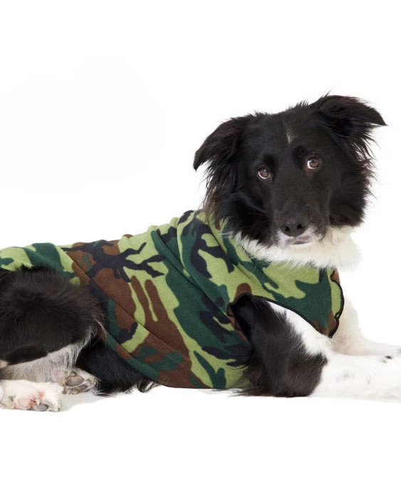 GOLD PAW Stretch Fleece Pullover In Modern Camo Print - Image 3