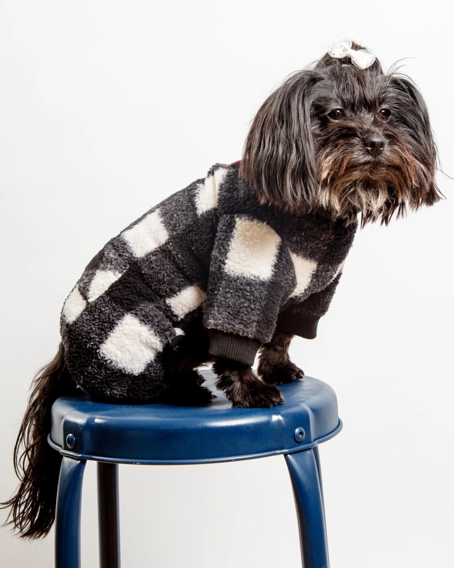 CHARLIE'S BACKYARD Monster Warmer Dog Onesie In Black Check (FINAL SALE) - Image 4