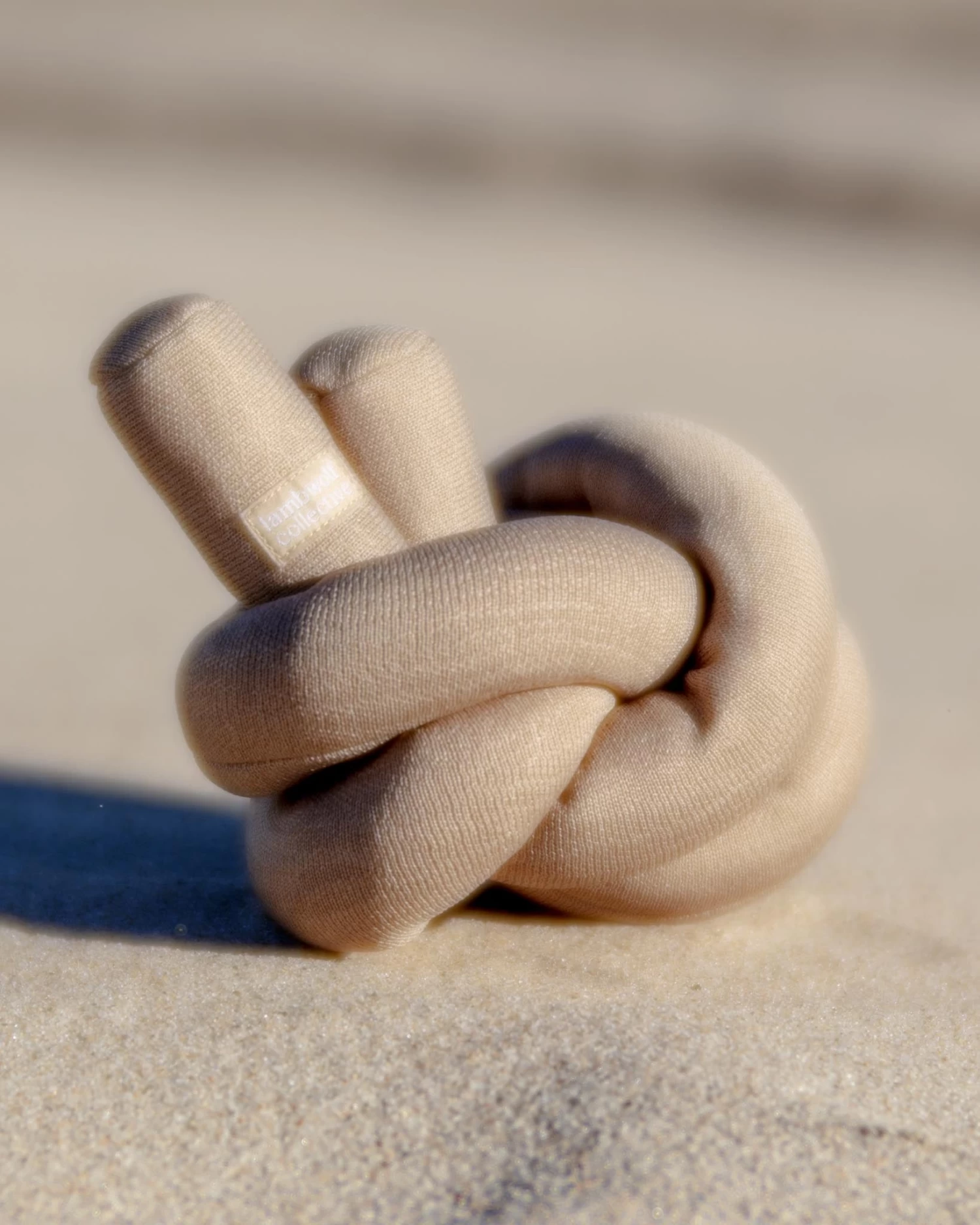 LAMBWOLF COLLECTIVE NouNou Interactive Crinkle Dog Toy In Tan - Image 5