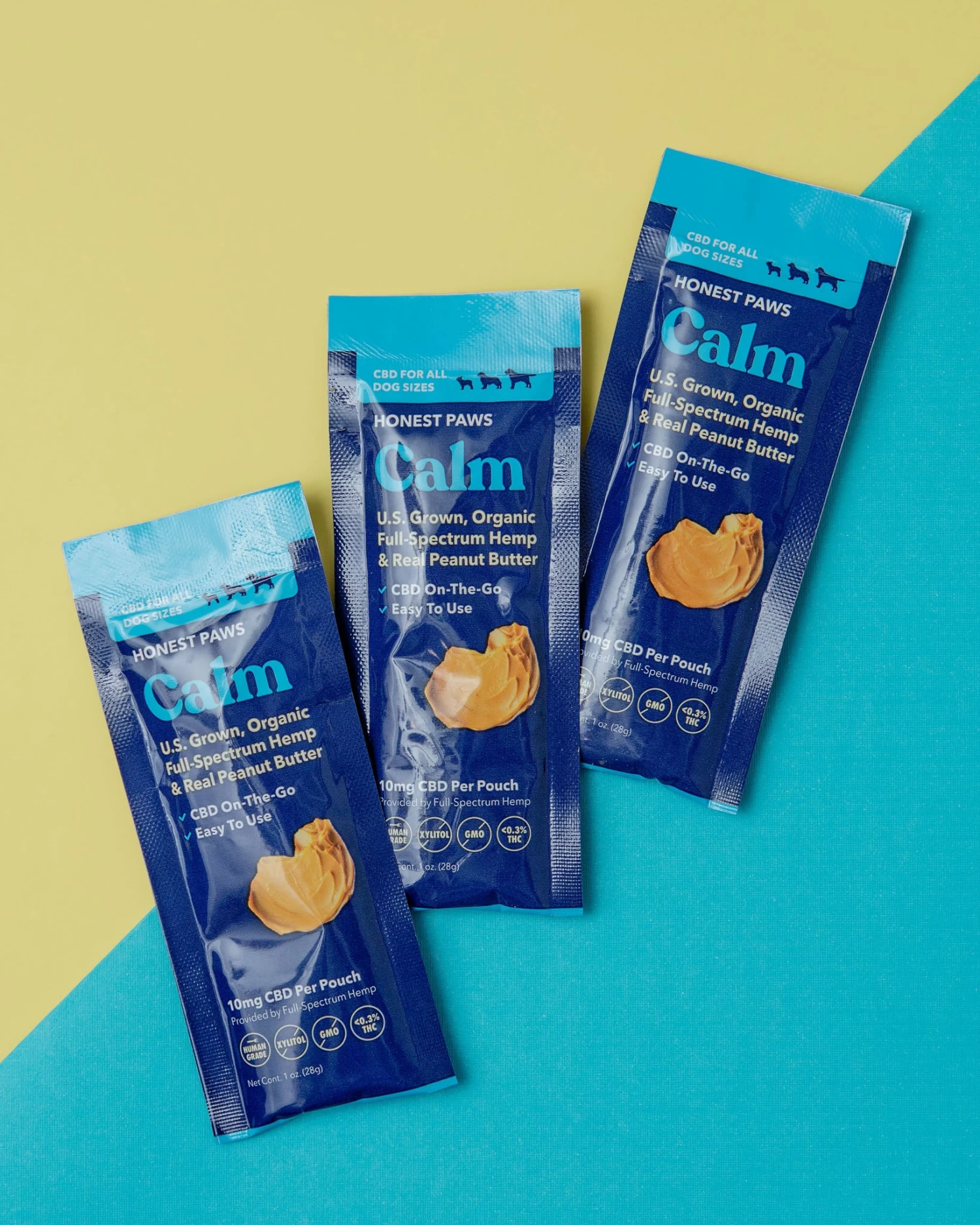 HONEST PAWS On-the-Go Calming CBD Peanut Butter Pouches - Image 2