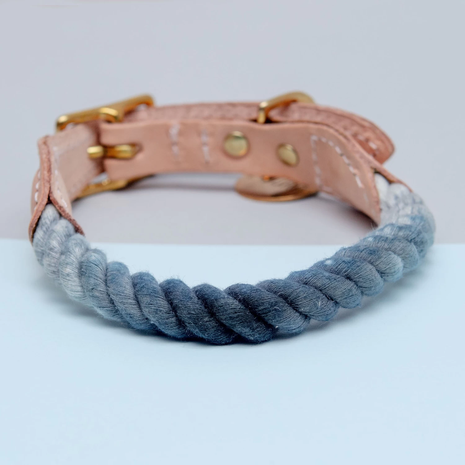FOUND MY ANIMAL Rope Collar In Grey Ombré (Made In The USA) (FINAL SALE) - Image 2