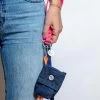 DOG & CO. COLLECTION Good Girl Bag Treat + Poop Bag Holder In Denim + Neon (Made In NYC)