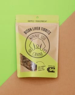 WINNIE LOU Bison Liver Tidbits Freeze-Dried Dog Treats