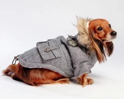 CANADA POOCH Alaskan Army Dog Parka In Salt And Pepper (FINAL SALE)