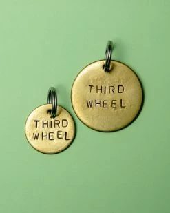 WOWIE GOODS Third Wheel Round ID Tag (Custom/Drop-Ship) (Made In The USA)