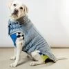 GF PET Denim Shearling Dog Jacket In Light Wash (FINAL SALE)