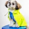 DOG & CO. COLLECTION Action Jacket Pull-On Raincoat In Safety Yellow + Blue (Made In NYC)